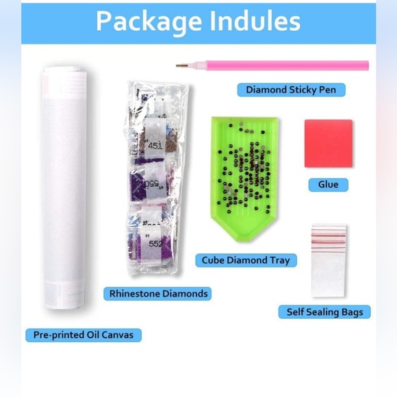 DIAMOND ART Disney Princess SNOW WHITE 15.7 x 11.8" Painting Gems Kit Canvas - Picture 4 of 8